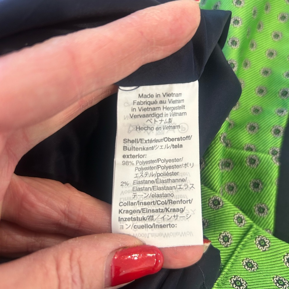 Gorgeous and colourful J. Crew Green and Navy Midi Dress❤️2 - Picture 10 of 11
